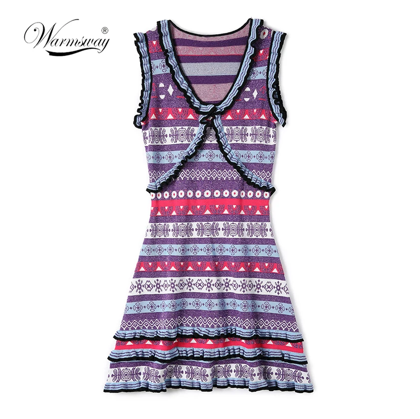 

High Quality Korean Brand vintage Aztec Summer lurex Dress for Women Female Tunic 2019 Chic Party Ruffles Dresses C-179