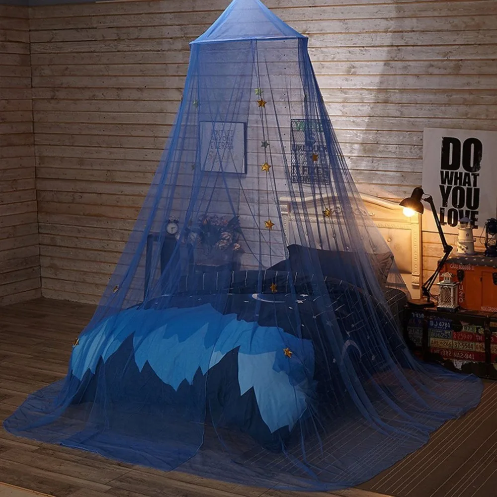 Four Seasons Universal Mosquito Net Blue Star Round Dome ...