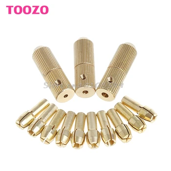 

3+10Pcs 0.5-3.2mm Micro Twist Hand Drill Kit Chuck Electric Drill Bit Collet Drop Ship