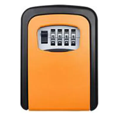 4 цифры, металлический наружный Сейф для ключей, коробка для хранения ключей с паролем, органайзер, коробка для замка безопасности, настенное крепление, скрытый секретный сейф - Цвет: Orange