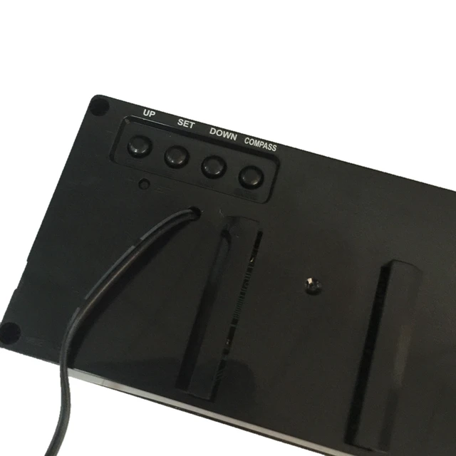 Digitális Autó Belsejében/Kívül Hőmérő 5In1 Kék Háttérvilágítás Lcd Jármű Időjárási Állomás Iránytű Hőmérsékleti Mérő Óra Naptár - Image 4