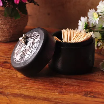 

Creative toothpick box, Thailand wind, elephant a piece of tin, mango wood coccoloba, Features crafts, Toothpick Holders~