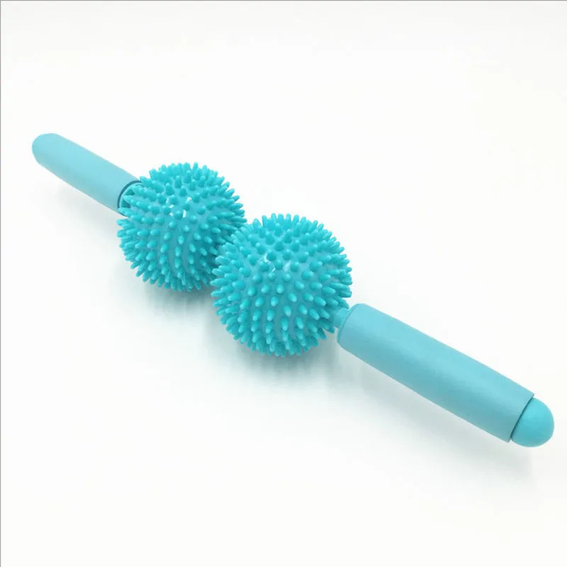 Muscle Massager Roller Double Ball Spinal Cervical Massager Yoga Exercise Fitness Soothing Relaxation Leg Roller
