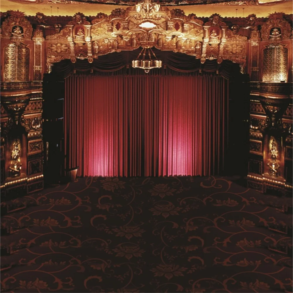 Laeacco Wine Red Curtain Dark Floral Floor Stage Photographic Backdrops Customized Photography Backgrounds For Photo Studio Background Aliexpress