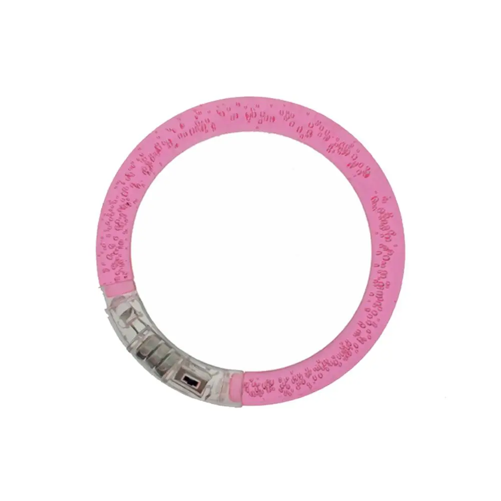 Светящийся браслет акриловая вспышка светодиодный светоизлучающий электронный браслет люминесцентный светящийся браслет игрушки для Рождества - Цвет: Розовый