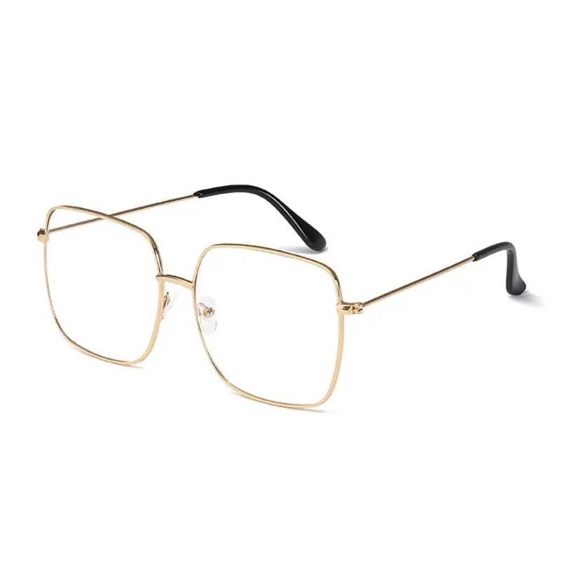 Fashion Men Women Retro Metal Square Frame Optical Glasses Spectacles Anti-blue Light Eyewear