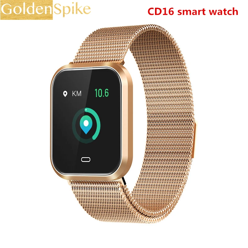 

CD16 Smart Watch Blood Pressure Heart Rate Monitoring IP67 Step Sports Fitness Watch Men's Fashion Smart Watch For Android IOS