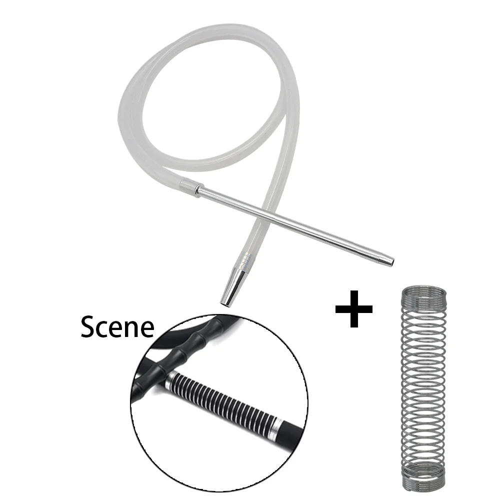 1,8 м шланг для кальяна с 260 мм алюминиевым стержнем/1,5 м силиконовый шланг Аксессуары для кальяна - Цвет: Clear with Scene
