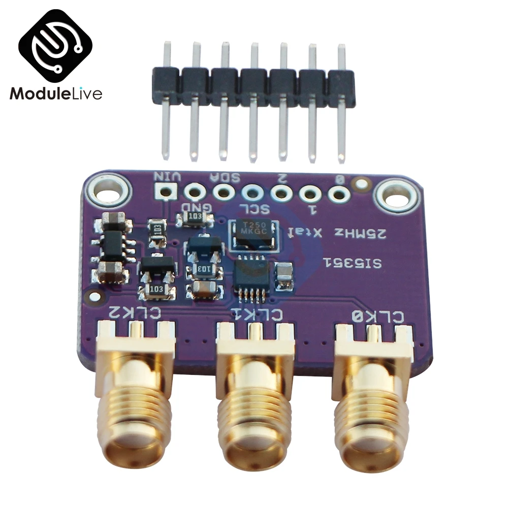 Настольная плата для генератора часов Si5351A Si5351 I2C 3 5 в постоянного тока Модульная