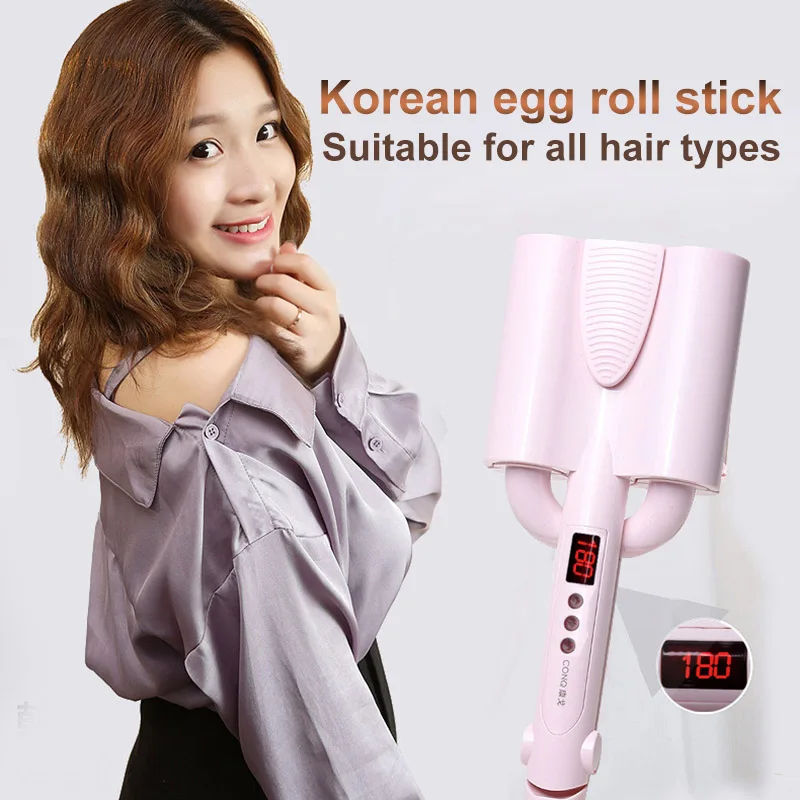 

Hair Curler Ceramic Coating Curling Iron Roller Wand Salon Styling Beauty Tools FM88