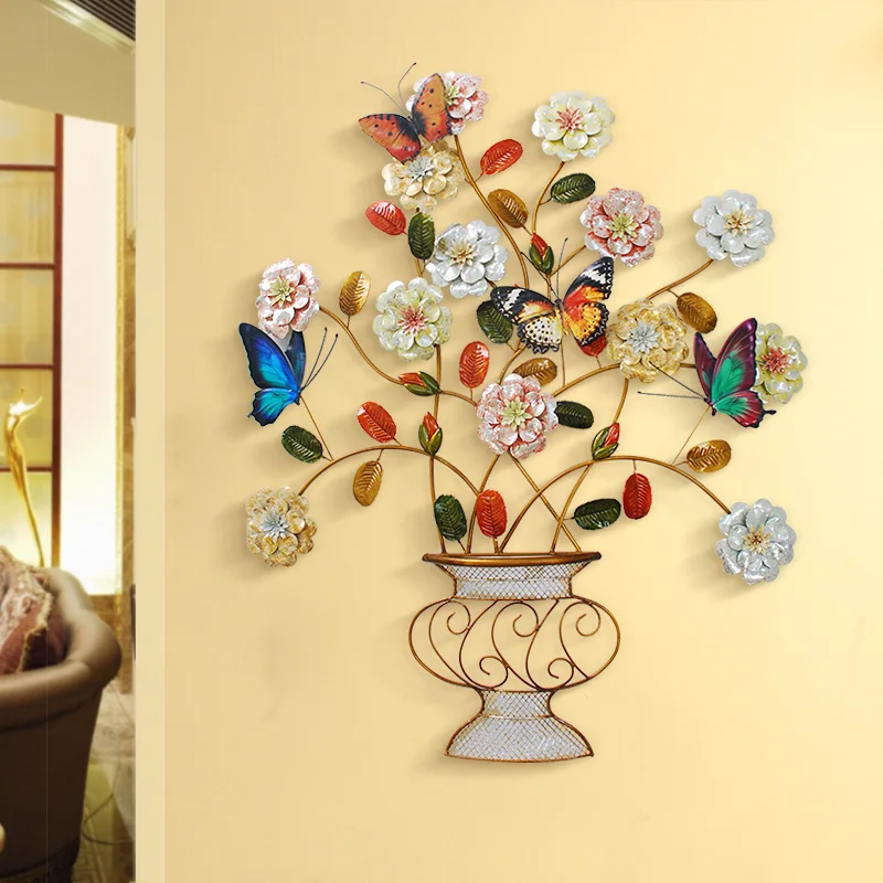 

European style wall murals ornaments Home Furnishing stereo background wall decor living room wall hangings iron wall