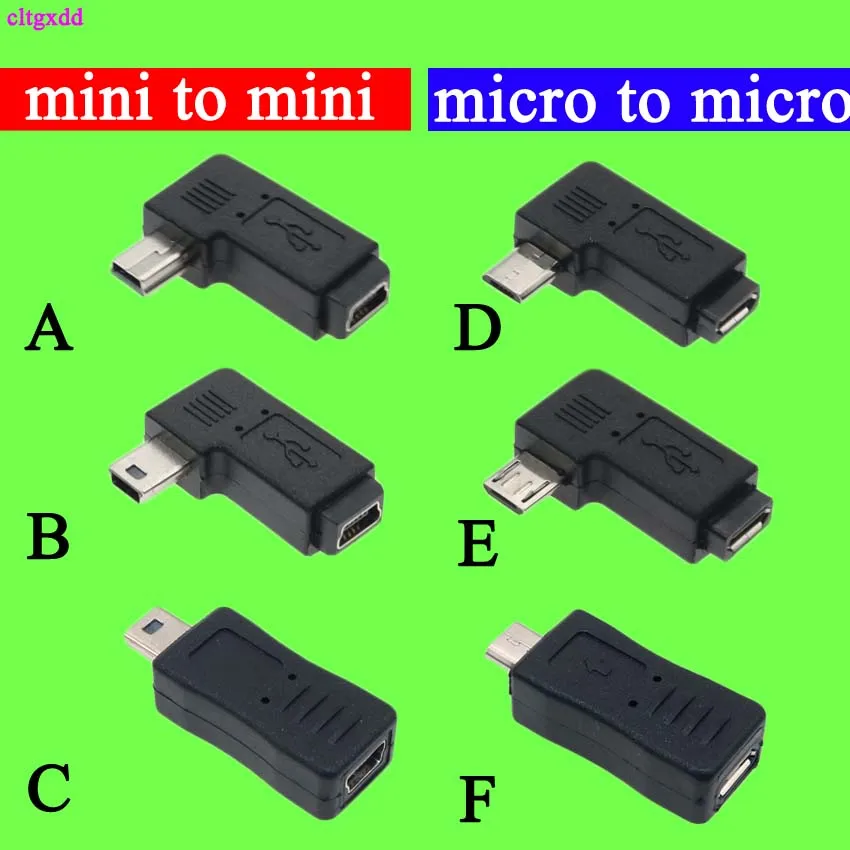 

cltgxdd Universal Mini USB Adapter Mini USB Female to Micro USB Male Connector Adapter Converter Black