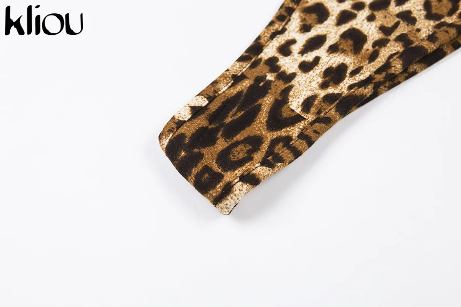 Kliou женский летний леопардовый комплект из 2 предметов укороченный топ бюстье на тонких бретелях и трусы стринги купальник нижнее белье