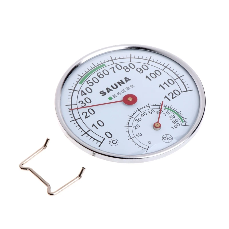 

Stainless Steel Thermometer Hygrometer for Sauna Room Temperature Humidity Meter #Sep.07