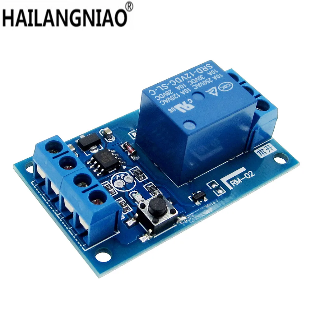 2pcs 5V 12V 24V Single Bond Button Bistable Relay Module Modified Car Start and Stop Self-Locking Switch One Key | Электроника