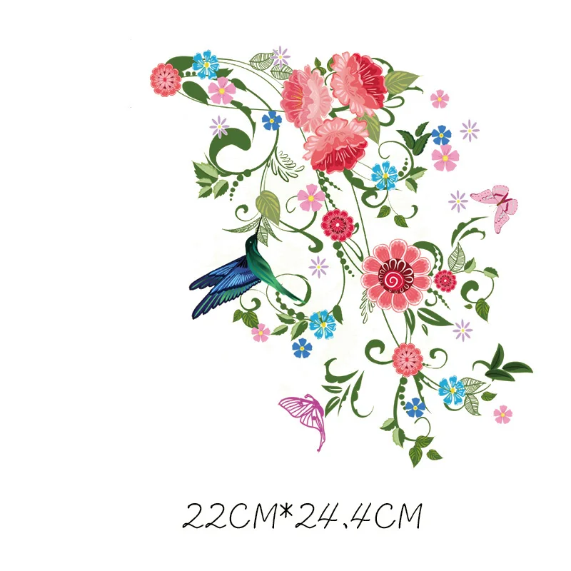 Цветок теплопередачи железа на патчи для джинсов футболки DIY ремесла Наклейки Аппликации для одежды декоративные аппликации 47134 - Цвет: AB