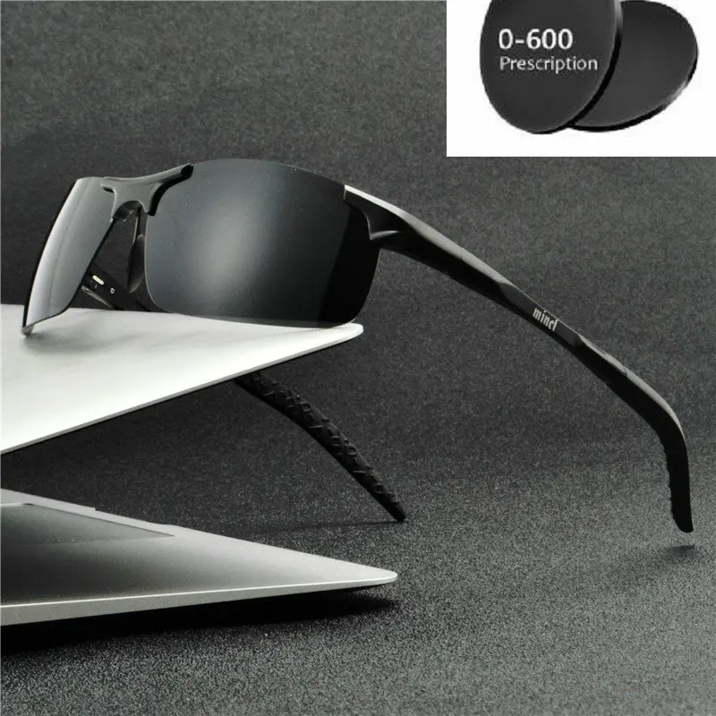 С диоптрией близорукость поляризованные солнцезащитные очки для мужчин и женщин от 0 до 600 минус градусов оптические бескаркасные Квадратные Солнцезащитные очки, солнцезащитные очки мужские NX - Цвет линз: black-gray lens-450