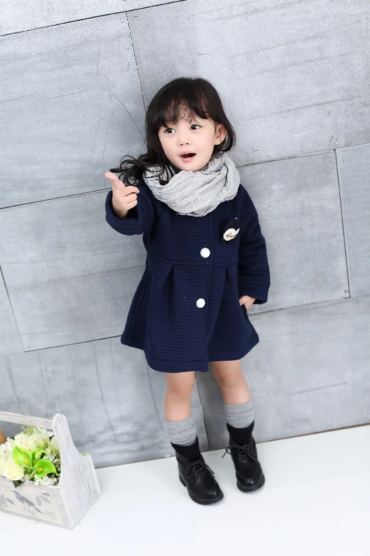 Осенняя верхняя одежда для маленьких девочек; Зимние теплые детские пальто и куртки; модная ветровка; детская одежда; хлопковая школьная одежда для девочек