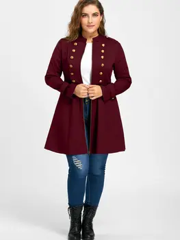 

Wipalo Fashion Brand Plus Size Double Breasted Flare Long Winter Cardigan Women Trench Coat Fashion Oversize Large Size Coats