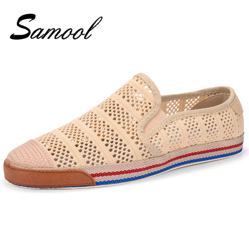 Summer Hollow Out Breathable Genuine Leather Casual Shoes For Mens Adult Loafers Slip On Outdoor Driving Males Moccasins Lx5 | Обувь