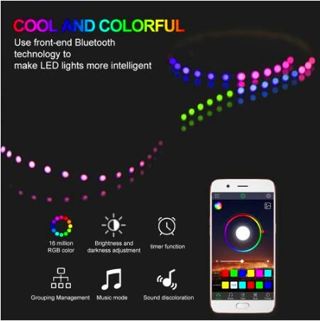 DC 5В USB Мощность мини rgb-светодиод с Bluetooth контроллер для SMD 2835 3014 3528 5050 RGB Светодиодные ленты ТВ ПК фон Подсветка