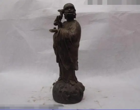 

S03512 11 Tibetan Buddhism Bronze copper Monk Arhat Bodhidharma Dharma Buddha Statue (A0321)