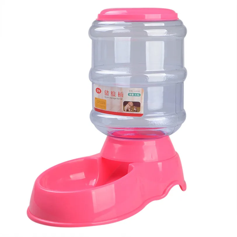 3.5L Dog Bowl Bottle Plastic Automatic Pet Feeder Device Feeding Water Bowl For Pet Dog Cat Puppy Food Bowl Water Dish noFB18 (22)