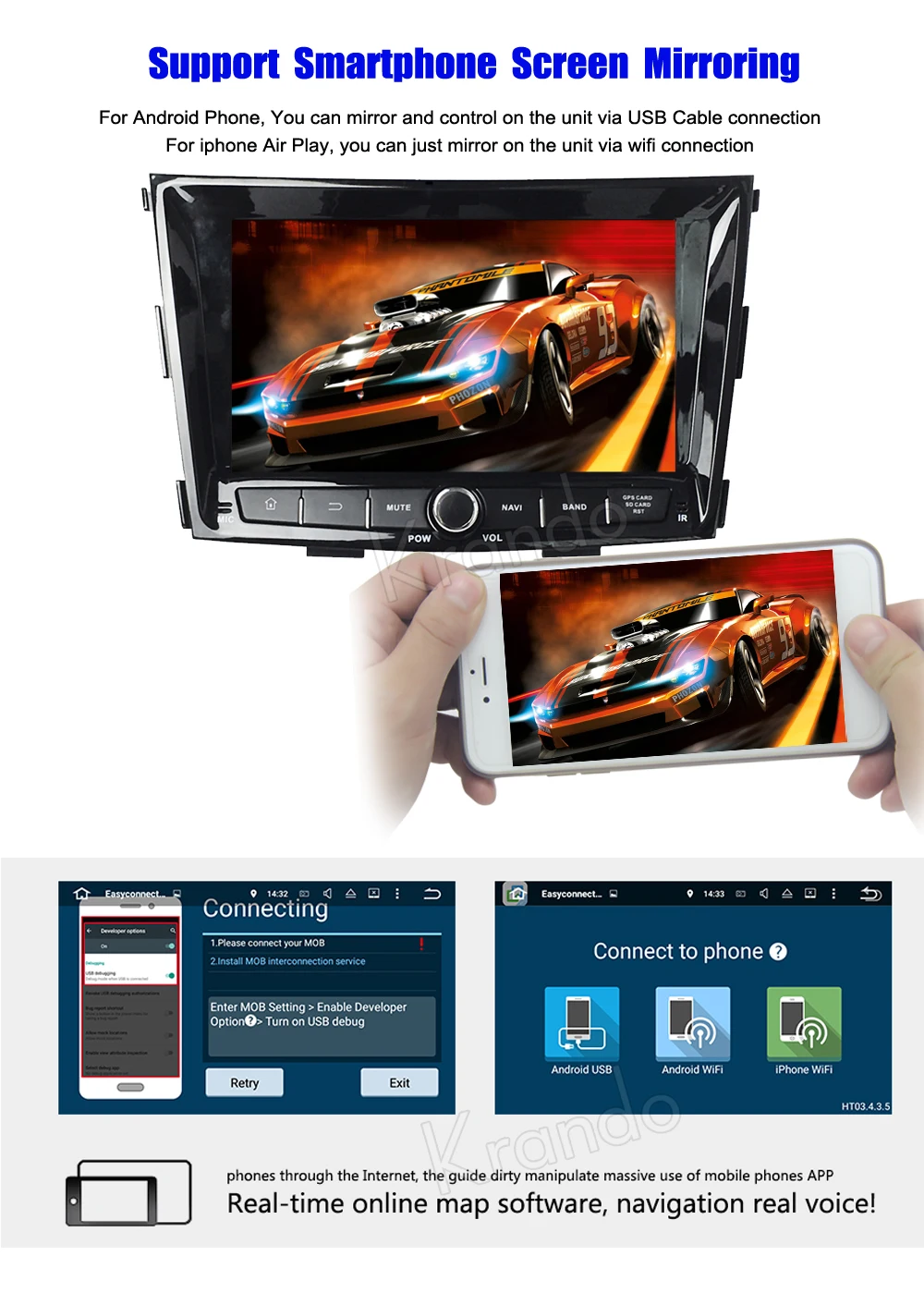 Cheap Krando 8" Android 8.0 car audio radio navigation multimedia system for Ssangyong Tivoli Tivolan 2015+ gps dvd player DAB+ 8