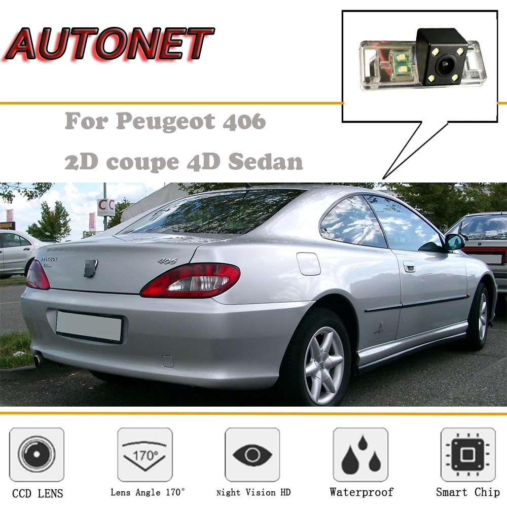 AUTONET камера заднего вида для peugeot 406 2D coupe/4D Sedan/ночное видение/камера заднего вида/камера резервного копирования/камера номерного знака