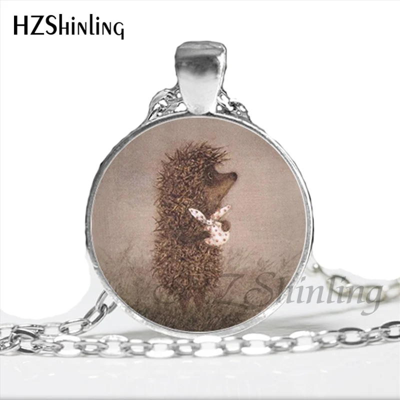 NS-00784, новинка, серебряное ожерелье с подвеской "Ежик в тумане", длинная, ручная работа, модная подвеска в виде Ежика для женщин, HZ1 - Окраска металла: 1