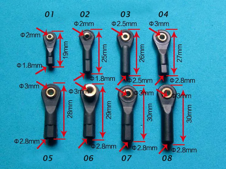 20 шт. пластик M2/M3 стержень конец шариковый конец износостойкие шаровой шарнир с винтом 2 мм/3 мм для Rc лодки автомобиля самолета грузовика Buggy Crawler