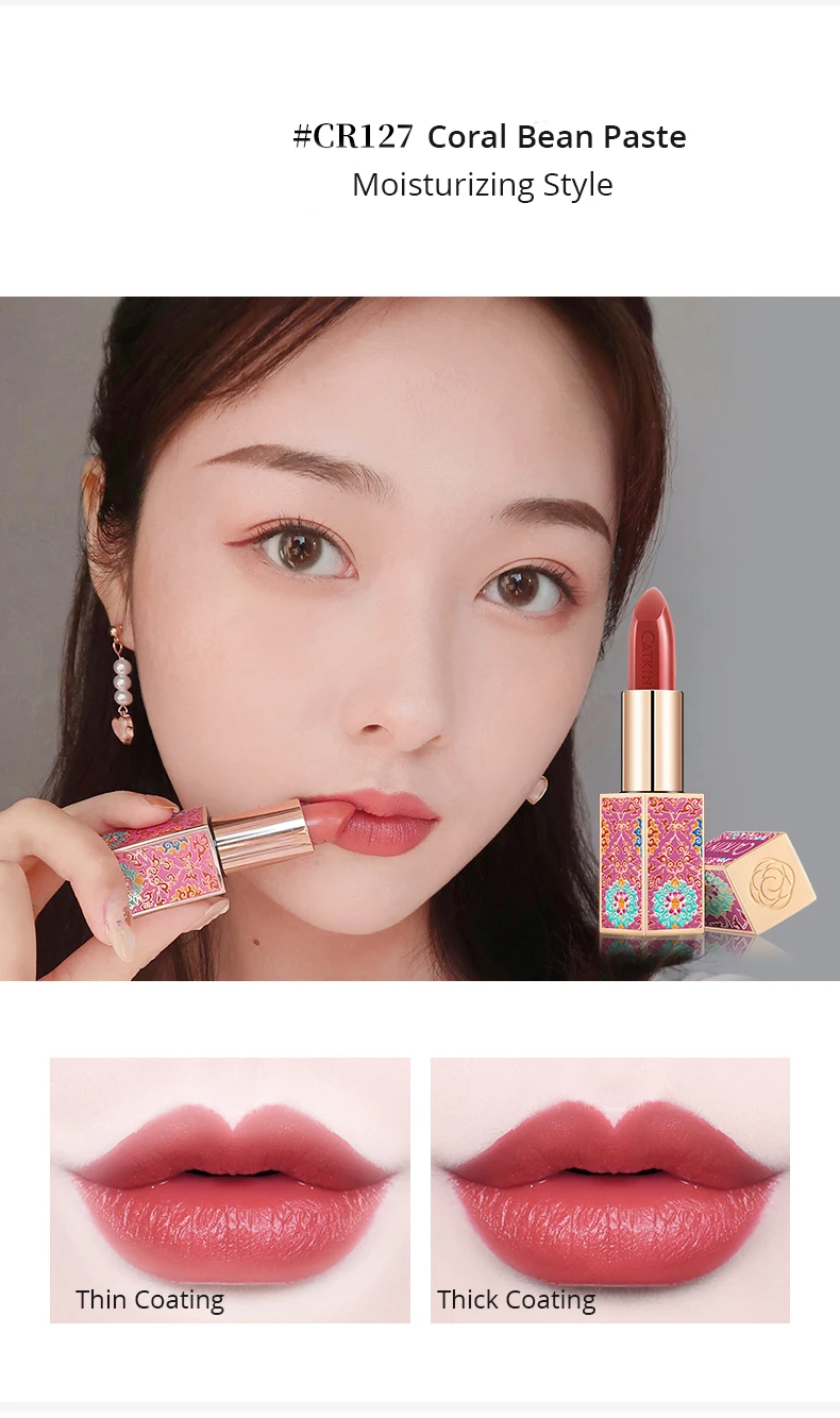 CATKIN Moisturizing Lipstick With Six Beautiful Colors Silky Nourish Lip Stick With Triple Plant Essence Long Lasting Waterproof