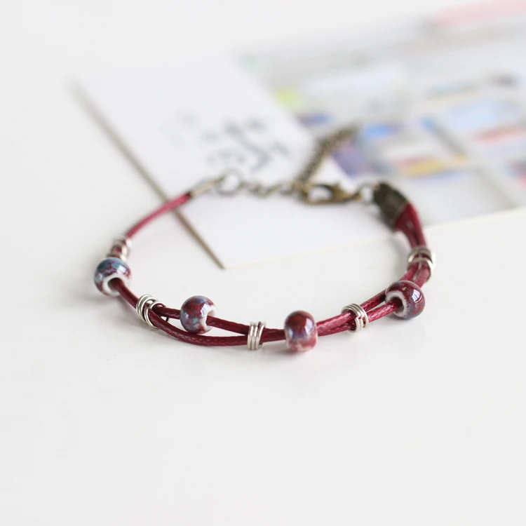 

simple ceramic baeds bracelet Jewelry for women free shipping #1349