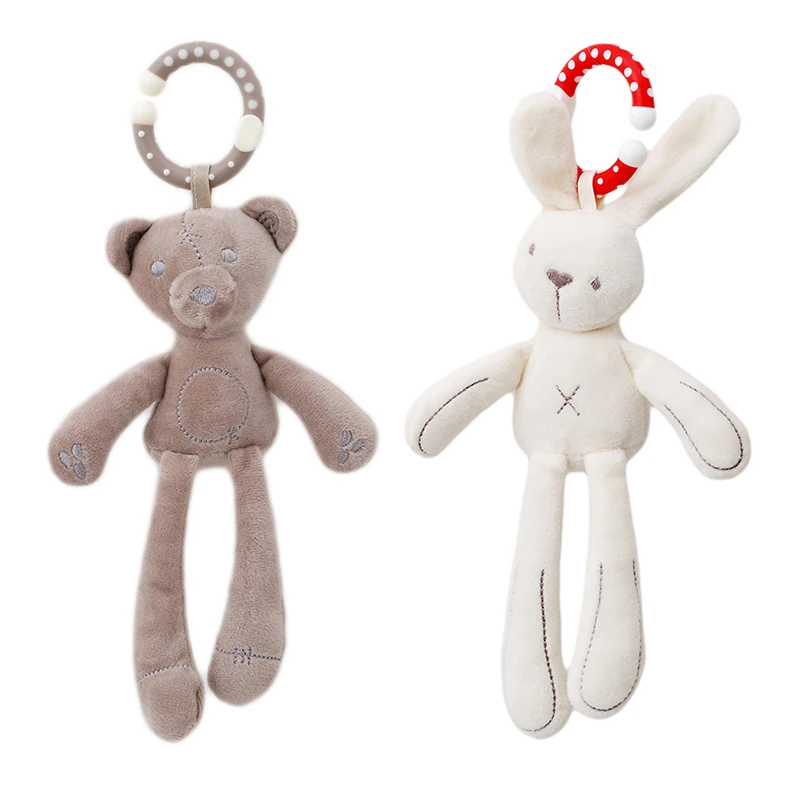 

Infant Baby Rattle Cute Rabbit Stroller Wind Chimes Hanging Bell Baby Toy Doll Soft Bear Bed Appease Rattles Toys