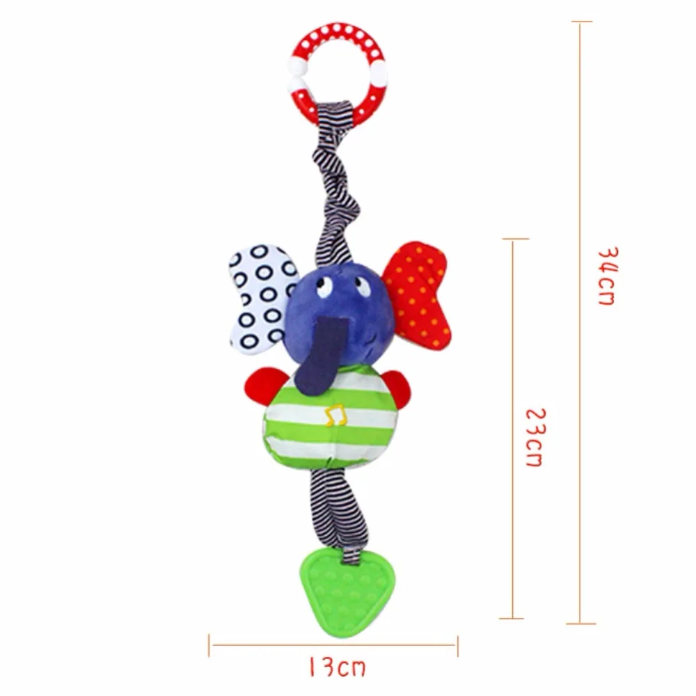 Горячая Новинка Рождественская музыка слон токарные погремушки висят Детские куклы Обучающие игрушки Прорезыватель подвесная кровать подвесной пояс подарок