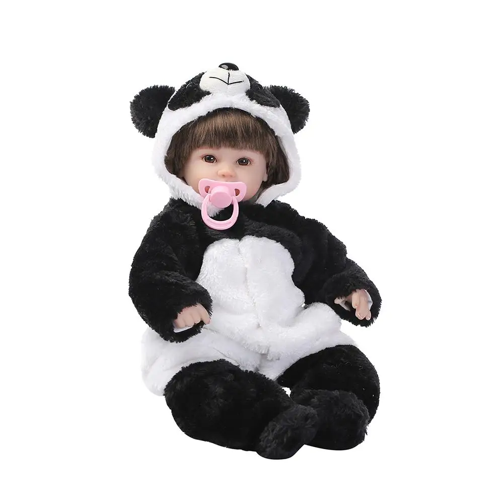 

New Handmade Baby Imitation Toy Vinyl Silicone Reborn Doll with Cartoon Clothes