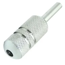 25 мм 304L серебро Нержавеющая сталь Противоскользящий захват машины татуировки трубки задней стволовой комплекты для татуажа