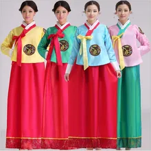 Новая популярная Роскошная корейская традиционная одежда, женское платье ханбок с серебряным ханбоком, розовый/синий/желтый/зеленый