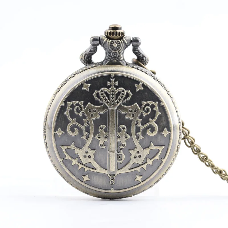 Аниме Черный дворецкий Себастиан карманные часы Kuroshitsuji карманные часы для мужчин женщин/мужчин s кулон часы подарок