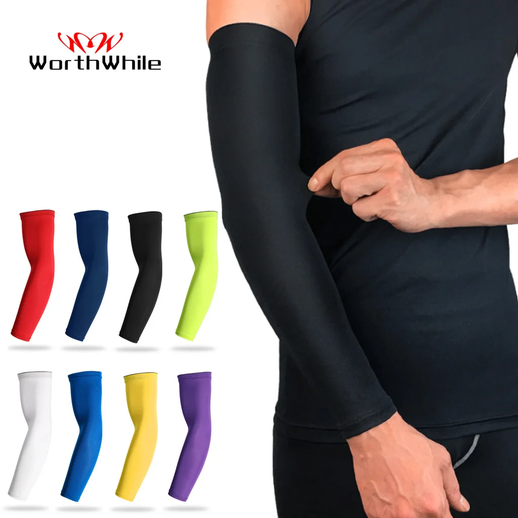WorthWhile Sports Arm Compression Sleeve Basketball Cycling Arm Warmer Summer Running UV Protection Volleyball Sunscreen Bands WorthWhile Sports Arm Compression Sleeve Basketball Cycling Arm Warmer Summer Running UV Protection Volleyball Sunscreen Bands