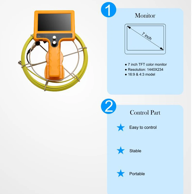 Handheld Pipe Inspection Camera Endoscope Drain Sewer Plumbing test Industrial Endoscope 710-SCJ 12PCS white LED Handheld Pipe Inspection Camera Endoscope Drain Sewer Plumbing test Industrial Endoscope 710-SCJ 12PCS white LED
