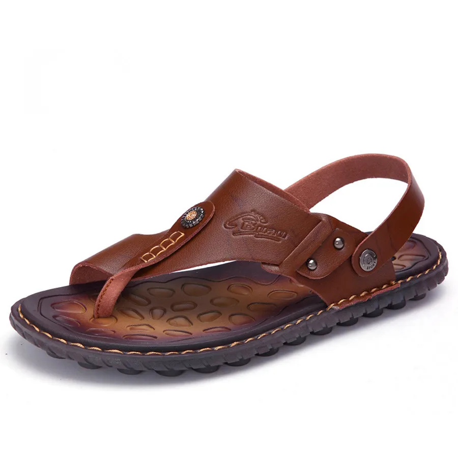 2017 Spring Summer New Style men�s Sandals Genuine Leather