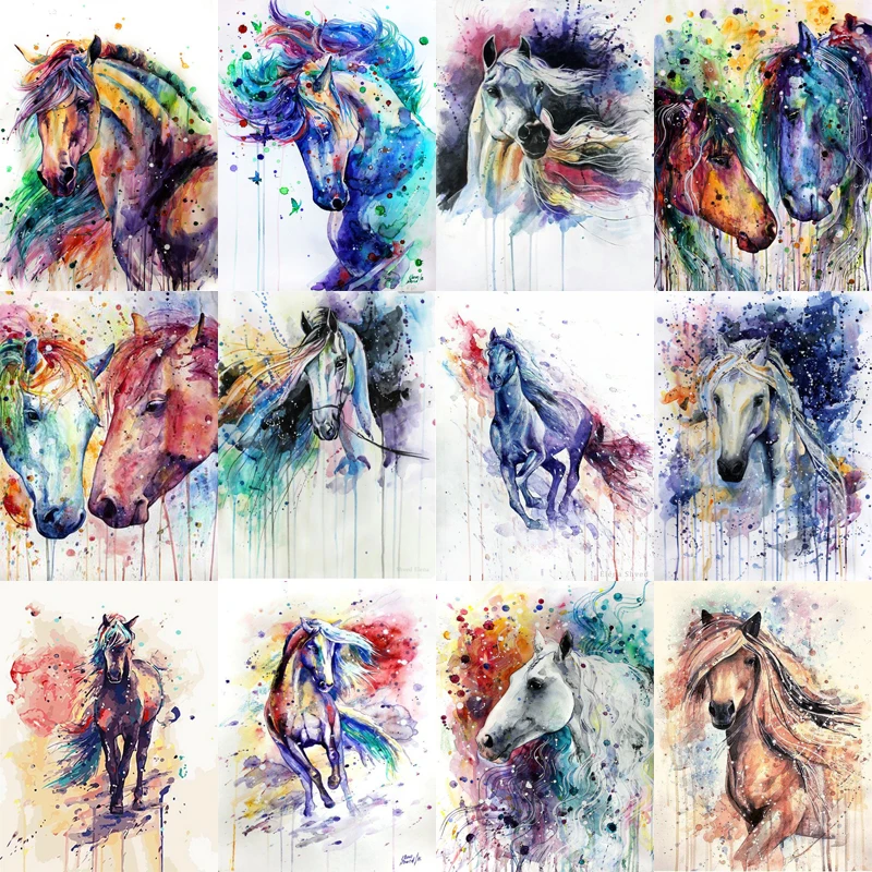 

3D Diy Full Square Diamond Painting Cross Stitch Diamond Mosaic Animals,horse,unicorn Needlework Diamond Embroidery Home Decora