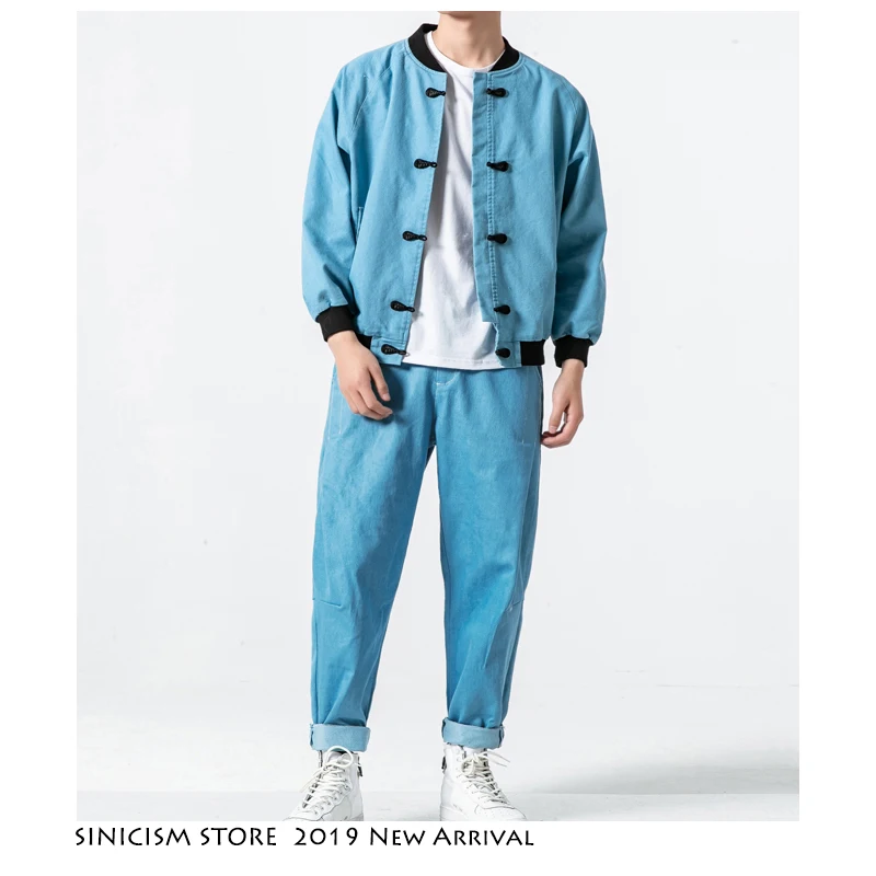 Мужской джинсовый костюм Sinicism Store винтажный черный комплект из 2 предметов куртка