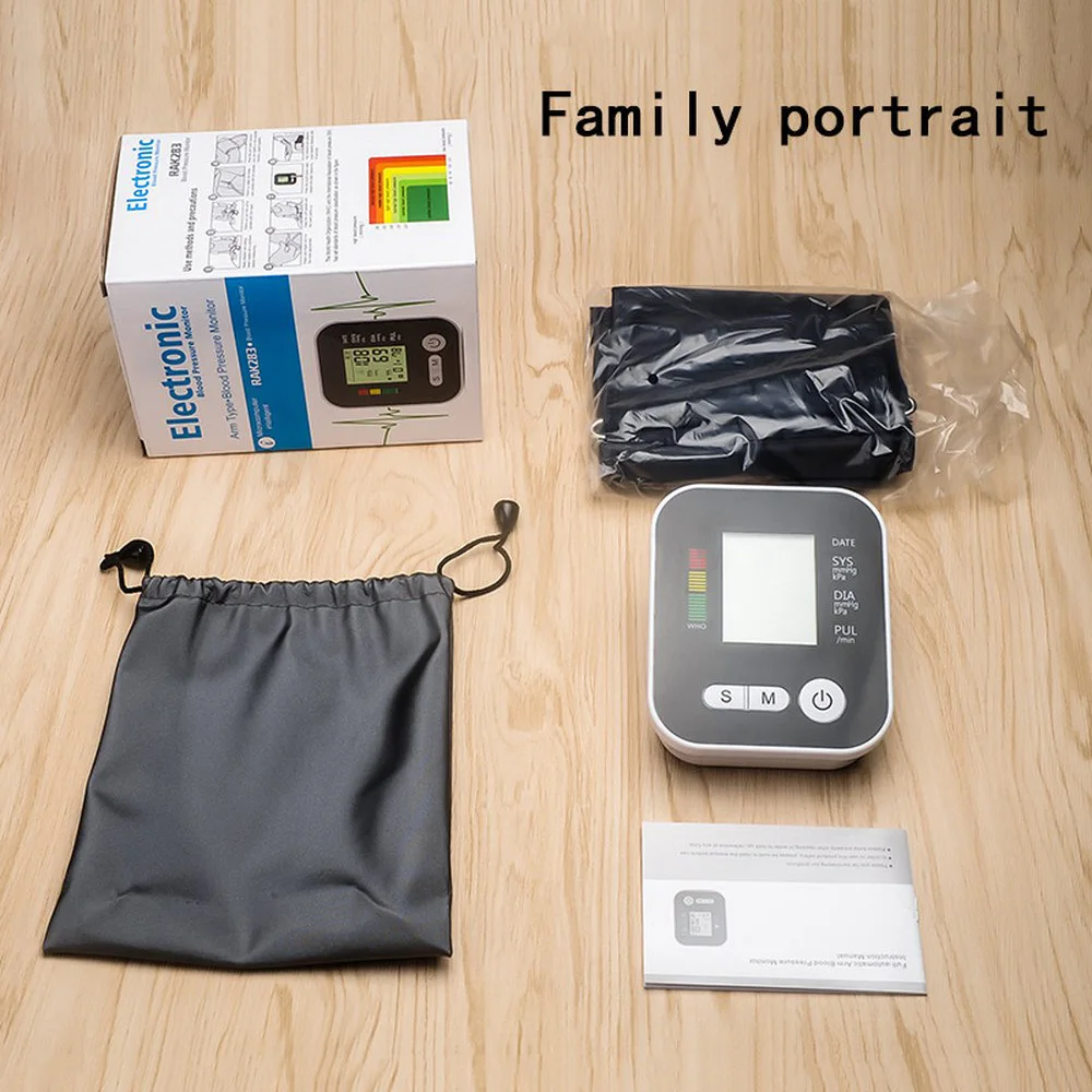 

Automatic Digital Upper Arm Blood Pressure Monitor LCD Home Health Care Heart Beat Meter Machine Tonometer with/without Voice