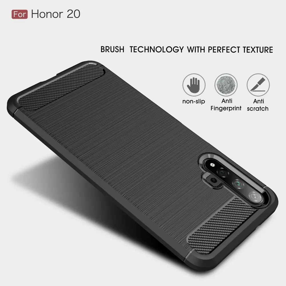 Чехол для телефона KEYSION Huawei Honor 20 Pro чехол из углеродного волокна амортизирующая