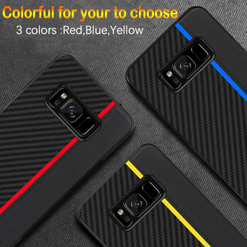 Original CENMASO for Samsung S8 Case Luxury Fiber Leather Protection Cover for Samsung Galaxy S8 Plus Case Galaxy S8 Case Cover