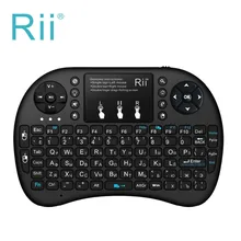 Rii mini i8 Teclado ruso Original + Teclado Sin Hilos Qwerty Touchpad Retroiluminado Teclado para Tablet Smart TV Caja HTPC PC Teclado