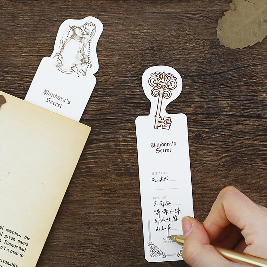 

30pcs/pack Vintage Pandora's Secret Paper Book Mark Stationery Reminder Messgae Label Page Holder For School And Office Supply