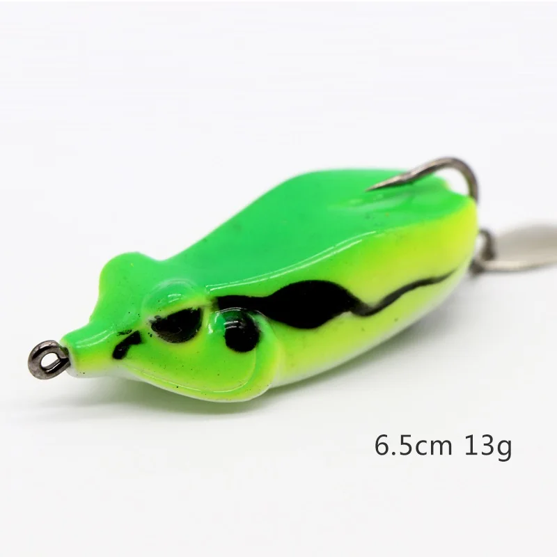 13g 65mm 1pcs  Jumping Frog Soft frog Soft fishing lure with strong fishing hook for black fish Free shipping